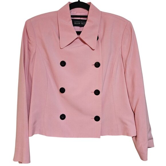 Easter Silk Pink Blazer Grandmacore Linda Allard Ellen Tracy  Jacket Women's Siz - Picture 1 of 16